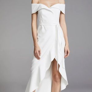 Josie Off-Shoulder Asymmetrical Wrap Dress